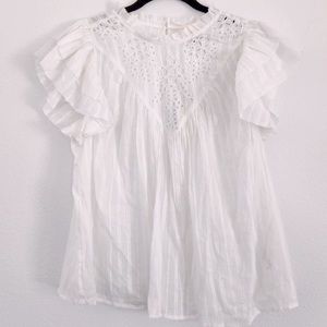 Universal Thread - Women’s XL Eyelet Blouse - white - NWT